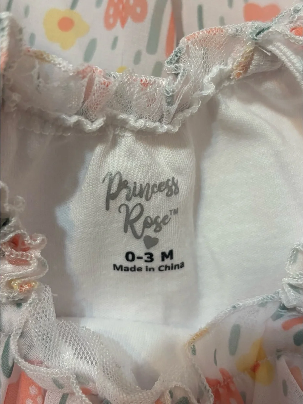 Floral Rainbow Print Baby Girl Dress with Bow Headband - Pink & Green